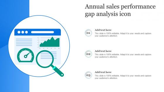 Annual Sales Performance Gap Analysis Icon