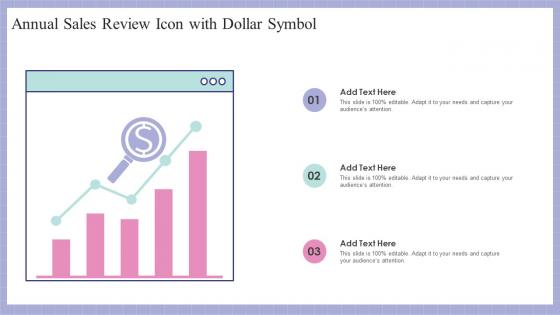 Annual Sales Review Icon With Dollar Symbol