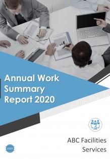 Annual work summary report pdf doc ppt document report template