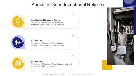 Annuities Good Investment Retirees In Powerpoint And Google Slides Cpb