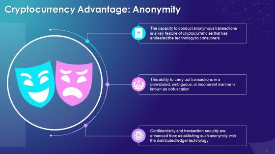 Anonymity As An Advantage Of Cryptocurrency Training Ppt