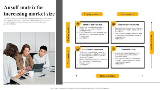 Ansoff Matrix For Increasing Market Size Market Leadership Mastery Strategy SS