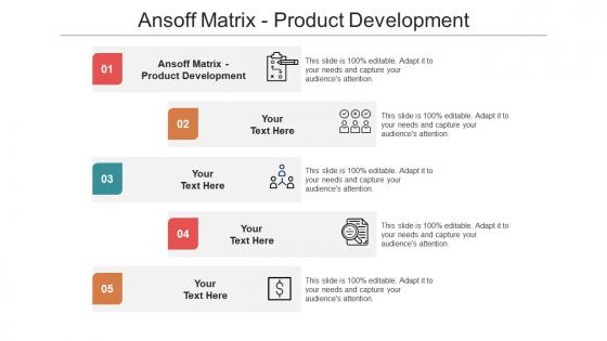 Ansoff matrix product development ppt powerpoint presentation file design templates cpb
