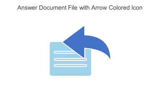 Answer Document File With Arrow Colored Icon In Powerpoint Pptx Png And Editable Eps Format