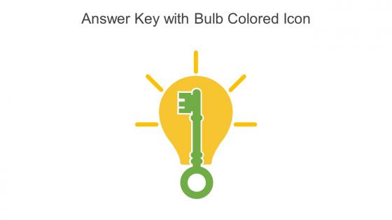 Answer Key With Bulb Colored Icon In Powerpoint Pptx Png And Editable Eps Format