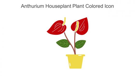 Anthurium Houseplant Plant Colored Icon In Powerpoint Pptx Png And Editable Eps Format