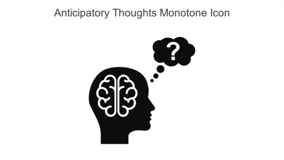 Anticipatory Thoughts Monotone Icon In Powerpoint Pptx Png And Editable Eps Format