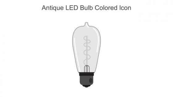 Antique LED Bulb Colored Icon In Powerpoint Pptx Png And Editable Eps Format