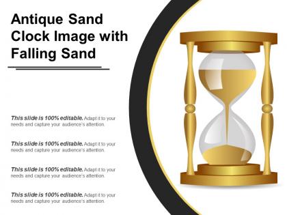 Antique sand clock image with falling sand