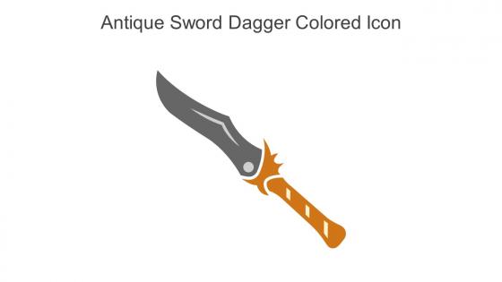 Antique Sword Dagger Colored Icon In Powerpoint Pptx Png And Editable Eps Format