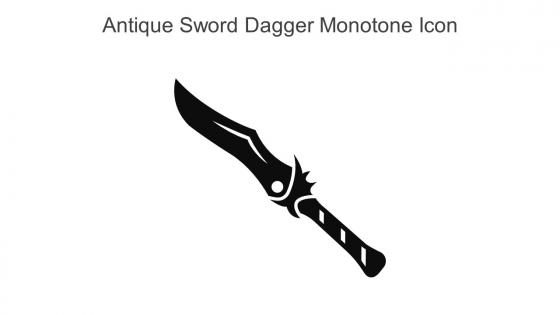 Antique Sword Dagger Monotone Icon In Powerpoint Pptx Png And Editable Eps Format