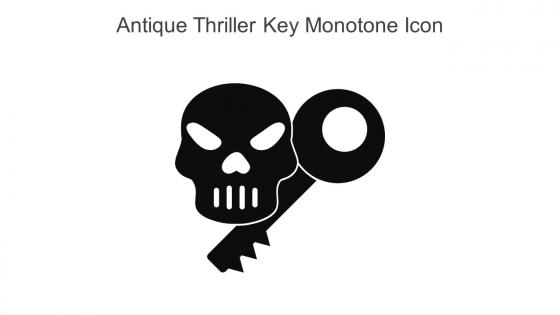 Antique Thriller Key Monotone Icon In Powerpoint Pptx Png And Editable Eps Format