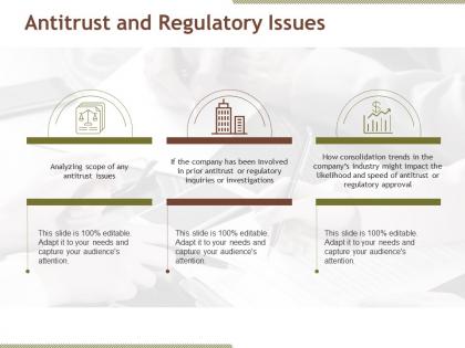 Antitrust and regulatory issues powerpoint shapes