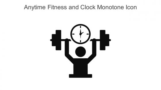 Anytime Fitness And Clock Monotone Icon In Powerpoint Pptx Png And Editable Eps Format