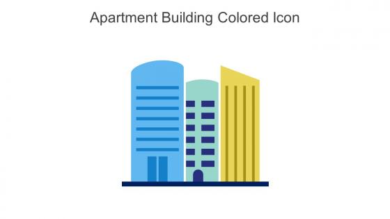 Apartment Building Colored Icon In Powerpoint Pptx Png And Editable Eps Format