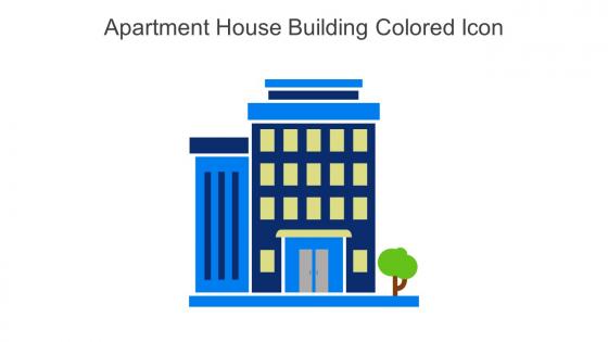 Apartment House Building Colored Icon In Powerpoint Pptx Png And Editable Eps Format