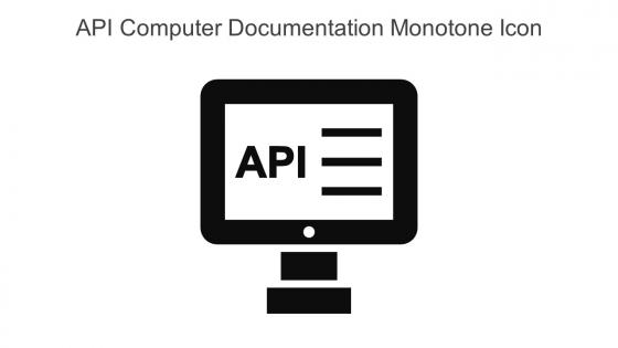 API Computer Documentation Monotone Icon In Powerpoint Pptx Png And Editable Eps Format
