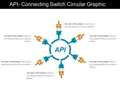 Api connecting switch circular graphic
