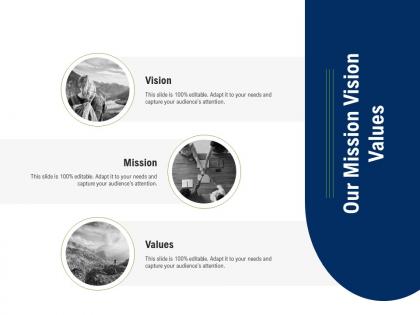 Api ecosystem our mission vision values ppt powerpoint presentation pictures deck