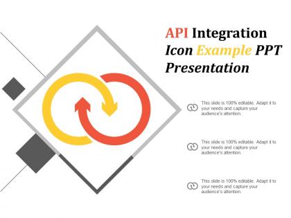 Api integration icon example ppt presentation