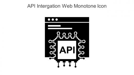 API Intergation Web Monotone Icon In Powerpoint Pptx Png And Editable Eps Format