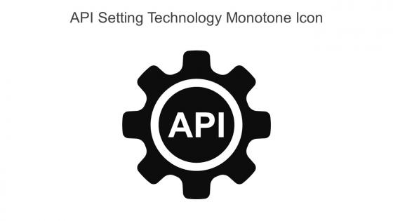 API Setting Technology Monotone Icon In Powerpoint Pptx Png And Editable Eps Format