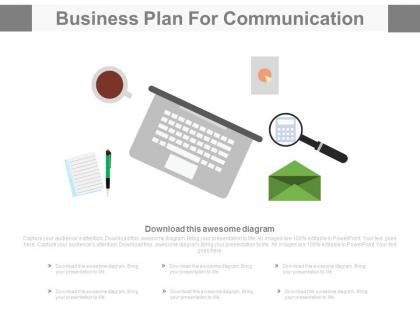 App business plan for communication flat powerpoint design