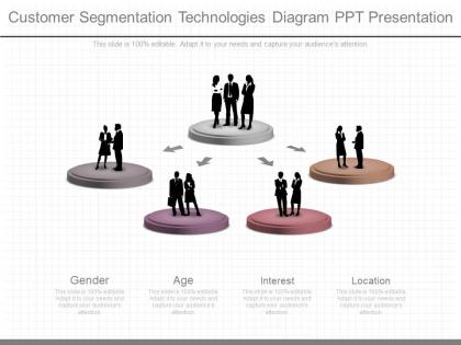 App customer segmentation technologies diagram ppt presentation