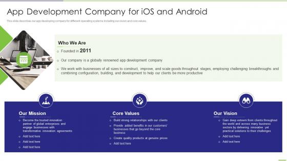App Development Company For iOS And Android Ppt Pictures