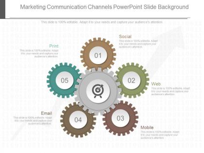 App marketing communication channels powerpoint slide background