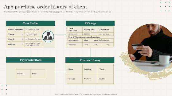 App Purchase Order History Of Client