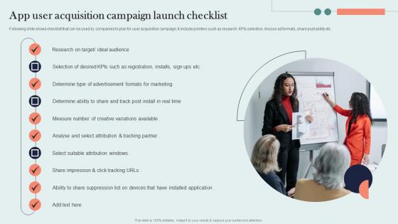 App User Acquisition Campaign Launch Checklist Organic Marketing Approach
