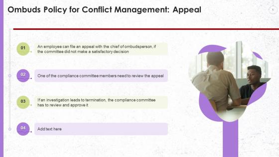 Appeals Under Ombuds Policy For Conflict Management Training Ppt