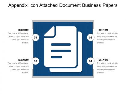 Appendix icon attached document business papers