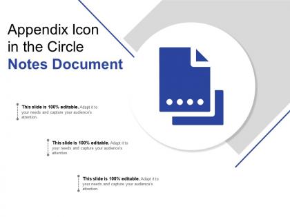 Appendix icon in the circle notes document