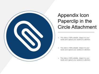 Appendix icon paperclip in the circle attachment