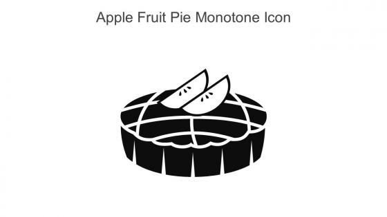 Apple Fruit Pie Monotone Icon In Powerpoint Pptx Png And Editable Eps Format