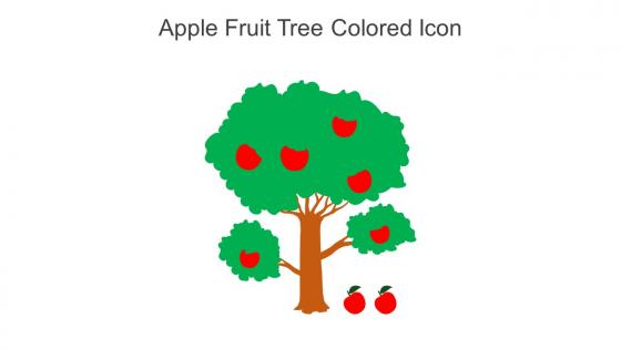 Apple Fruit Tree Colored Icon In Powerpoint Pptx Png And Editable Eps Format