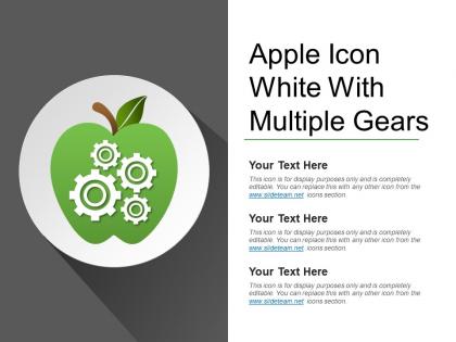 Apple icon white with multiple gears
