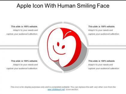 Apple icon with human smiling face