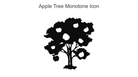 Apple Tree Monotone Icon In Powerpoint Pptx Png And Editable Eps Format