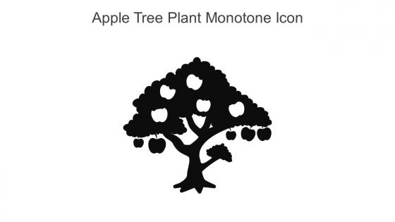 Apple Tree Plant Monotone Icon In Powerpoint Pptx Png And Editable Eps Format