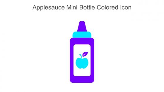 Applesauce Mini Bottle Colored Icon In Powerpoint Pptx Png And Editable Eps Format