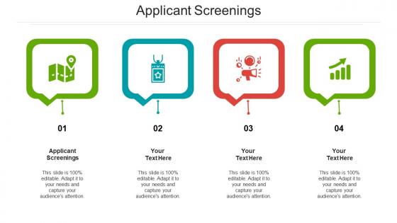 Applicant screenings ppt powerpoint presentation infographic template infographics cpb