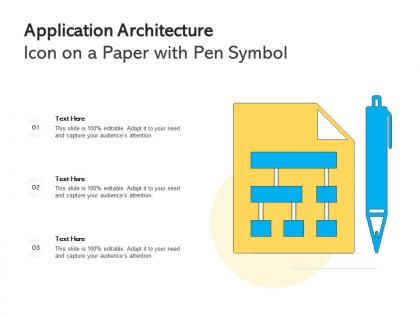 Application architecture icon on a paper with pen symbol