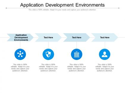 Application development environments ppt powerpoint presentation icon graphic images cpb