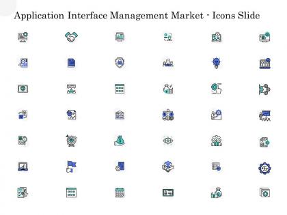Application interface management market icons slide ppt file summary