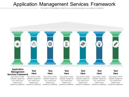 Application management services framework ppt powerpoint presentation show graphics example cpb