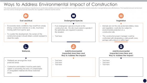 Application Management Strategies Ways To Address Environmental Impact Of Construction