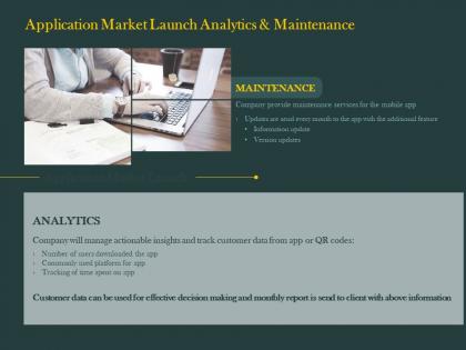 Application market launch analytics and maintenance ppt powerpoint show